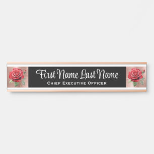 Rose Blumenbügelschilder Name Plate Türschild