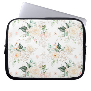 Rose Blumengartenmuster Laptopschutzhülle