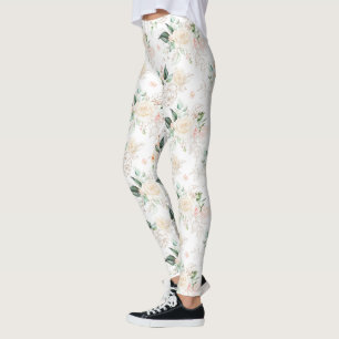 Rose Blumengartenmuster Leggings