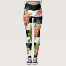 Rose Blumengestreifte Pattern Pfauenfedern