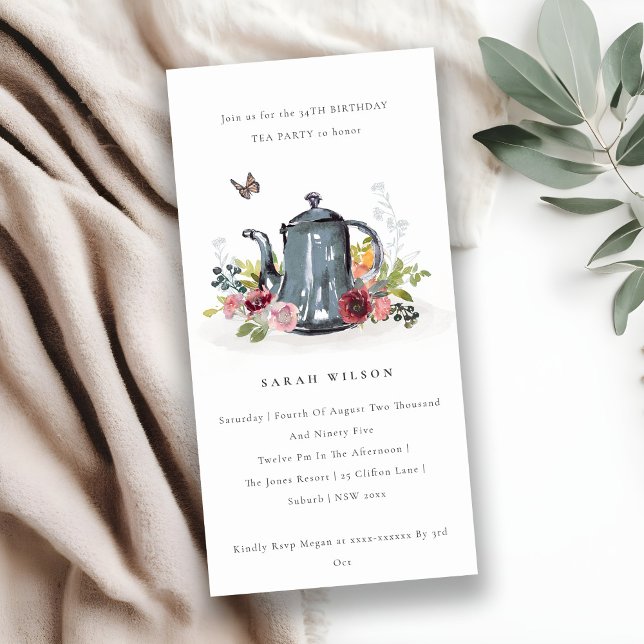 Rose Blumenkohl jedes Alter Geburtstag Einladung (Von Creator hochgeladen)