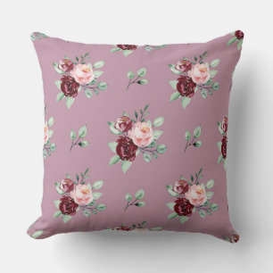 Rose Blumenmuster/blaues Blumenmotiv Landschaftsst Kissen