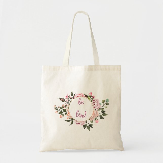 Rose Blumenreath ist freundlich Tragetasche (Vorne)