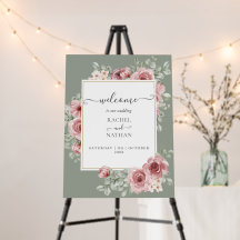 Rose Blumensage Grüne Hochzeit Begrüßungszeichen