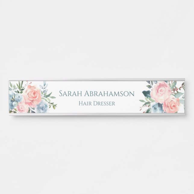 Rose Blumenschild Namensschild (Vorderseite )