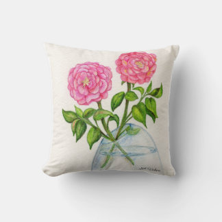 Rose Blumenwirbel Kissen