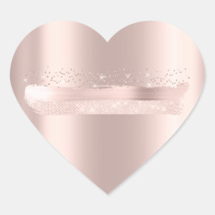 Rose Blush Brautparty Hochzeit Süß 16. Herz-Aufkleber