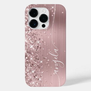 Rose Blush Glitter Glam Signatur Case-Mate iPhone 14 Pro Hülle