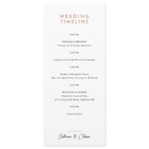Rose Blush Hochzeitsplan Zeitplan