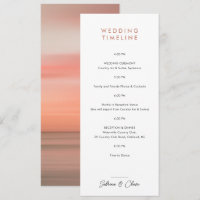 Rose Blush Hochzeitsplan Zeitplan