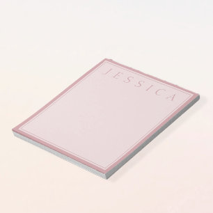 Rose Blush   Ihr Name Notizblock