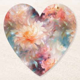 Rose Blush Peach Orange Bloral Untersetzer