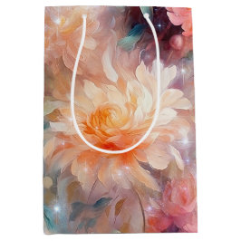 Rose Blush Peach Orange Blumenzehen Mittlere Geschenktüte