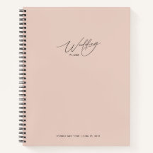 Rose Blush Pink Hochzeitspläne Notebook