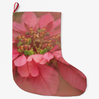 Rose Blush Poinsettias Digitale Kunst Großer Weihnachtsstrumpf