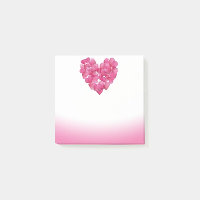 Rose Blütenblätter rosa Blende Postit Notizblock (Vorderseite)