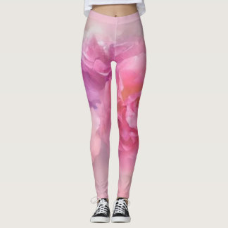 Rose Blütengrün rote Leggings Lebensweise Frauenst