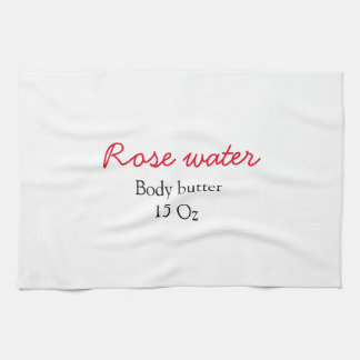 Rose body butter add your text name custom weight geschirrtuch