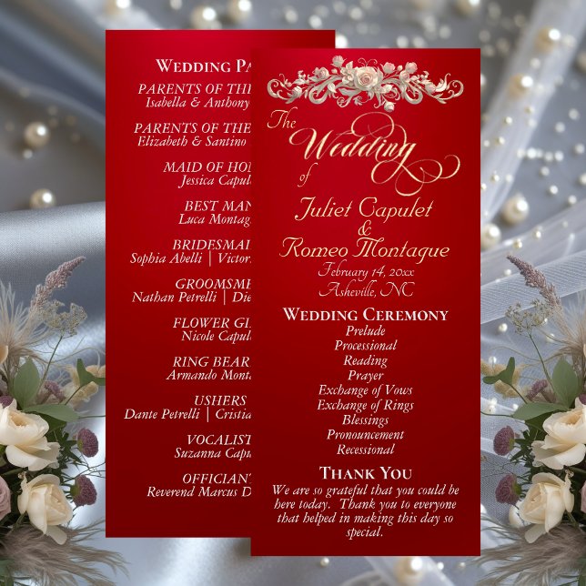 Rose Bogen - Rote Hochzeit Programm (Von Creator hochgeladen)