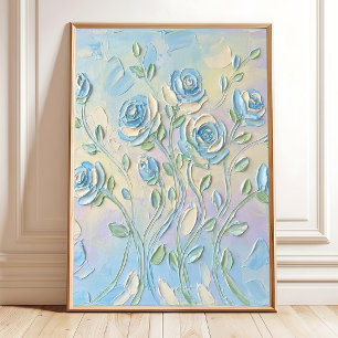 Rose Boho Blumen Wandkunst Minimalistisch Poster