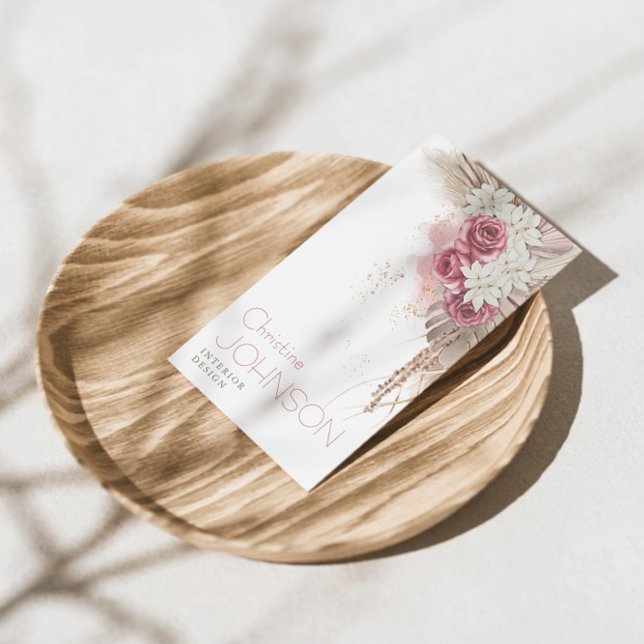 Rose Boho Bohemisch Chic Visitenkarte (Von Creator hochgeladen)