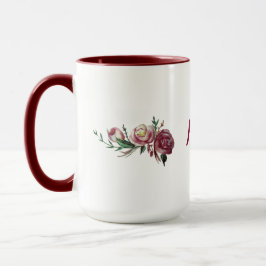 Rose Bordo Red Name Combo Tasse