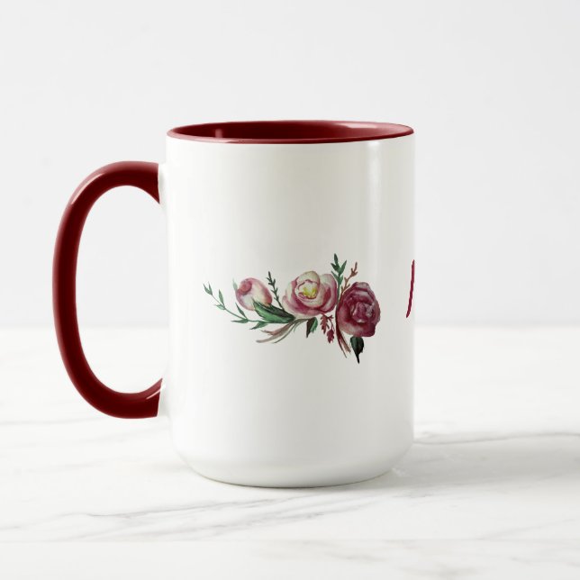 Rose Bordo Red Name Combo Tasse (Links)