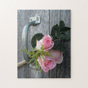 Rose Bouquet Barn Wood Rustic Floral Fotografie