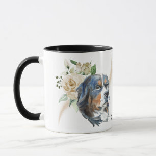 Rose Bouquet Berner Berghund Tasse