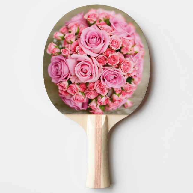 Rose Bouquet Blume Tischtennis Schläger (Vorderseite)