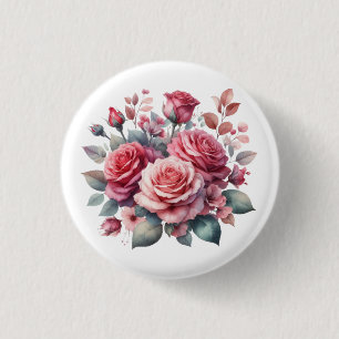Rose Bouquet Blumendesign-62101 Button