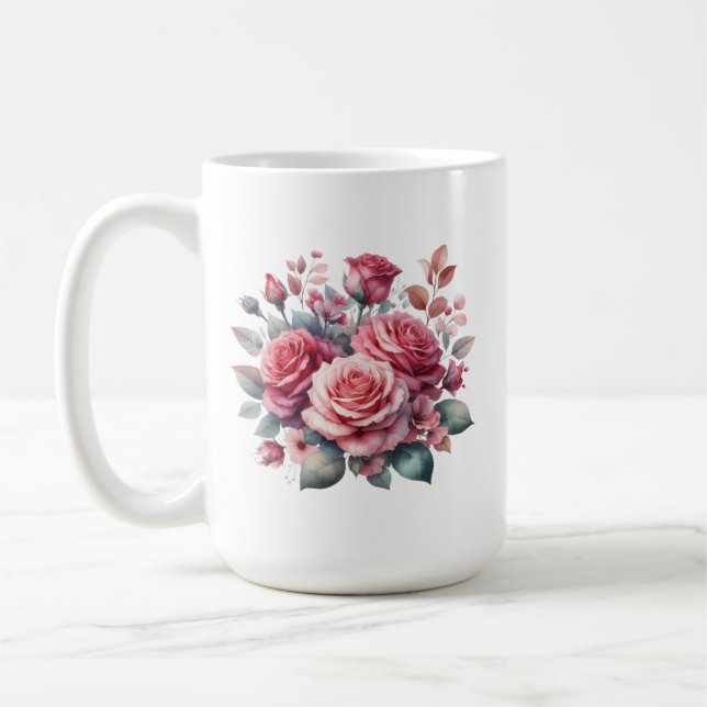 Rose Bouquet Blumendesign-62101 Kaffeetasse (Links)