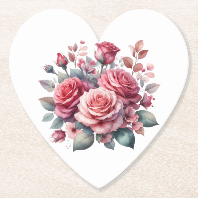Rose Bouquet Blumendesign-62101 Untersetzer (Vorderseite)
