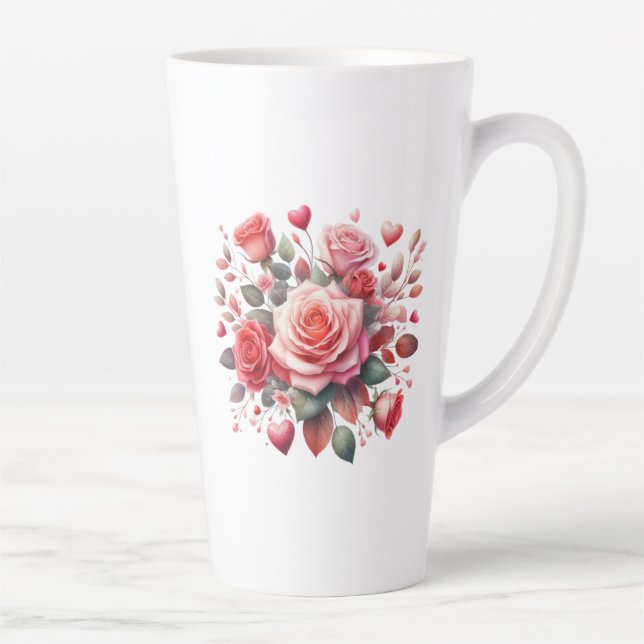 Rose Bouquet Blumendesign-62103 Milchtasse (Rechts)