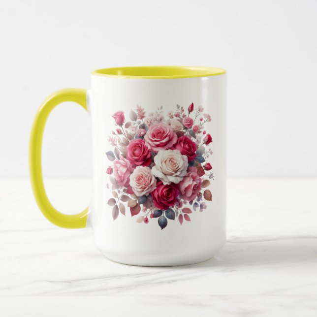 Rose Bouquet Blumendesign-62104 Tasse (Links)