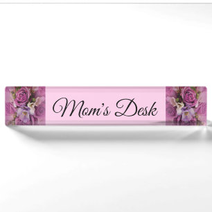 Rose Bouquet Desk Namplate Namensplakette