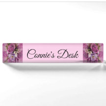 Rose Bouquet Desk Namplate