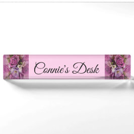 Rose Bouquet Desk Namplate Namensplakette