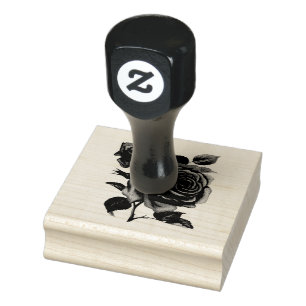 Rose Bouquet Floral Gummistempel