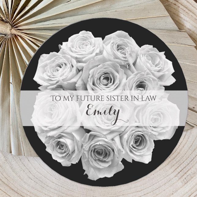 Rose Bouquet Future Sister of Law Bridesmaid Card Einladung (Von Creator hochgeladen)