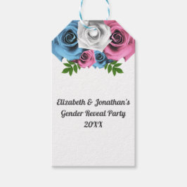 Rose Bouquet Gender Reveal Geschenkanhänger