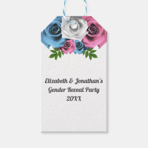 Rose Bouquet Gender Reveal Geschenkanhänger