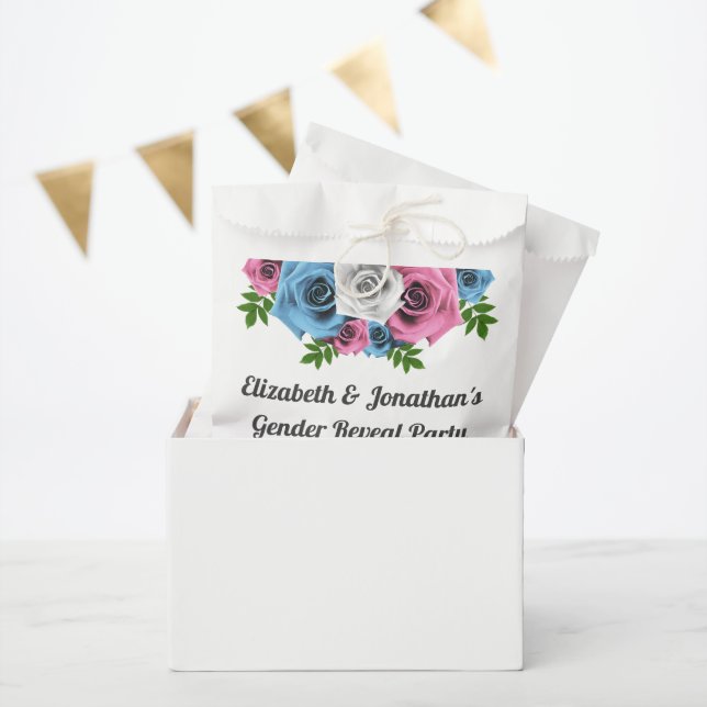Rose Bouquet Gender Reveal Geschenktütchen (Party)