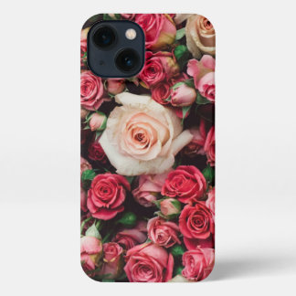 Rose Bouquet iPhone 13 Slim Fit Case, Glossy iPhone Hülle
