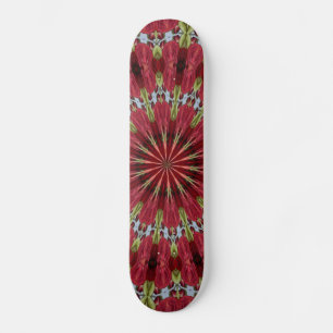 Rose Bouquet Kaleidoskop unter Glas 1 Skateboard