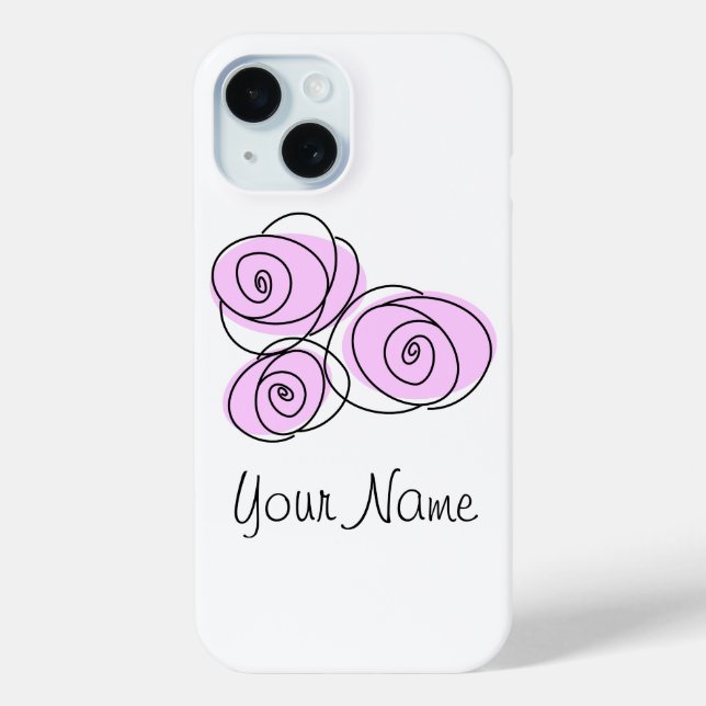 Rose Bouquet Lilac Name iPhone Fall Case-Mate iPhone Hülle (Rückseite)