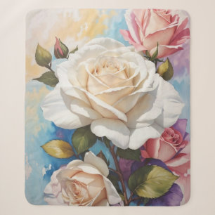 Rose Bouquet Malerei Design Sherpadecke