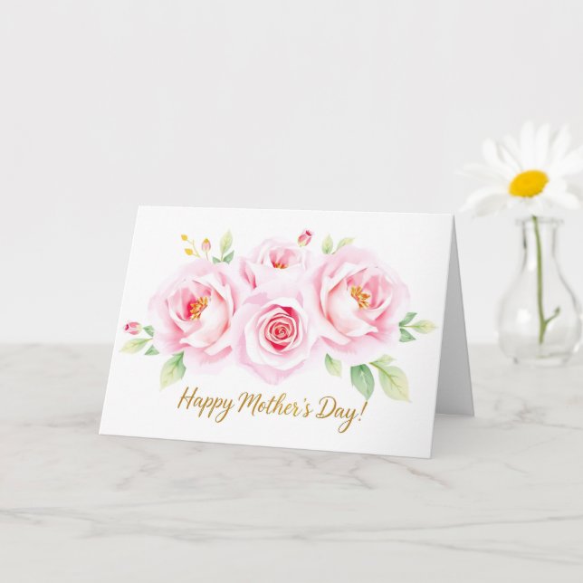 Rose Bouquet Mothers Day Mum Karte (Kleine Pflanze)