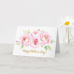 Rose Bouquet Mothers Day Mum Karte