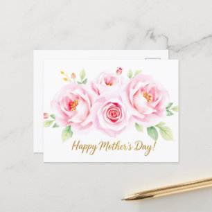 Rose Bouquet Mothers Day Mum Postkarte